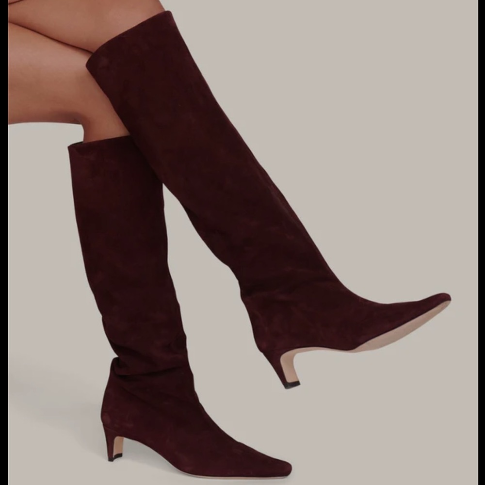 BRAND NEW AUTHENTIC STAUD Women's Wally Boot - Plum / Mahogany Color - S…